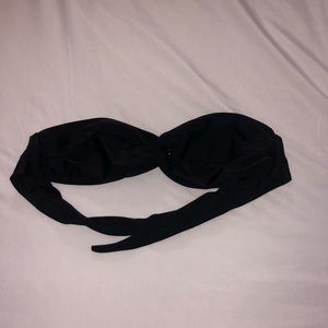 Black bandeau bikini top